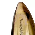 Yves Saint Laurent mahogany brown leather low-heel pumps, size 35.5, view 18