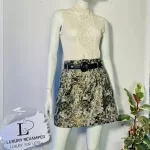 Salvatore Ferragamo black leather belt with gold detail, size 75, view 15