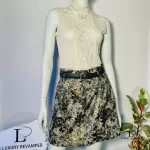 Coach navy blue cowhide leather dress belt with brass buckle, size M, view 10