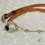 Dolce & Gabbana leopard print Swarovski crystal dress belt, size 80, view 9