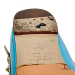 Valentino Garavani Rockstud sky blue patent leather pointed-toe flats, size 37.5, view 8