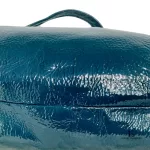 Coach Poppy blue green patent leather two-way handbag, view 10