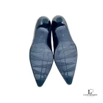 Wacoal black leather low-heeled pumps, size US 5, new without tag, view 6