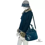 Coach Poppy blue green patent leather two-way handbag, view 25