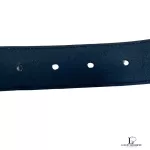 Salvatore Ferragamo black leather belt with gold detail, size 75, view 7