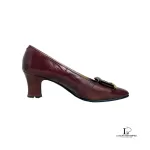 Yves Saint Laurent mahogany brown leather low-heel pumps, size 35.5, view 9