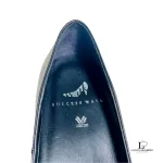 Wacoal black leather low-heeled pumps, size US 5, new without tag, view 8