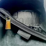 Furla black leather mini handbag with fur details, view 11