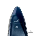 Wacoal black leather low-heeled pumps, size US 5, new without tag, view 9