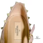 Valentino Garavani Rockstud sky blue patent leather pointed-toe flats, size 37.5, view 13