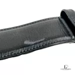 Salvatore Ferragamo black leather belt with gold detail, size 75, view 11