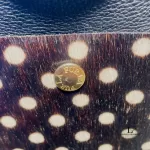 Furla black leather mini handbag with fur details, view 12