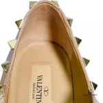 Valentino Garavani Rockstud sky blue patent leather pointed-toe flats, size 37.5, view 14