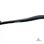 Salvatore Ferragamo black leather belt with gold detail, size 75, view 12