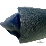 Furla black leather mini handbag with fur details, view 7