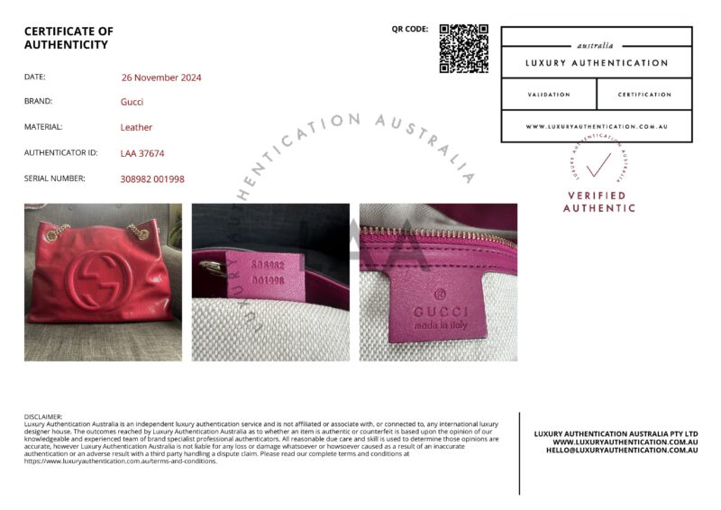 GUCCI Soho Patent Chain Shoulder Bag - Image 18