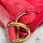 Gucci red suede leather crossbody bag, view 12