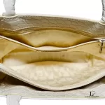 Furla cream moc croc small leather handbag, view 17