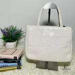 Furla cream moc croc small leather handbag, view 2