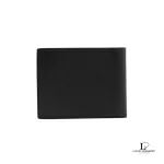 Balenciaga men's black leather compact wallet, view 2