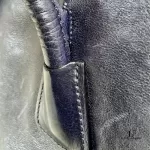 Prada Glace Fuoco dark navy calf leather two-way twin pocket bag BN2625, view 32