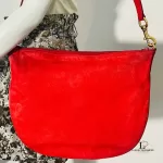 Gucci red suede leather crossbody bag, view 18