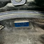 Prada Glace Fuoco dark navy calf leather two-way twin pocket bag BN2625, view 37