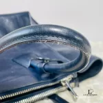 Prada Glace Fuoco dark navy calf leather two-way twin pocket bag BN2625, view 20