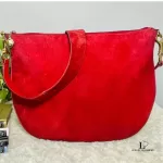 Gucci red suede leather crossbody bag, view 2