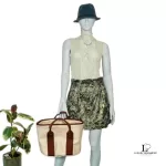 Hermes Sac de Plage Rond 30 beige canvas cabas bag, view 10