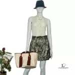 Hermes Sac de Plage Rond 30 beige canvas cabas bag, view 11