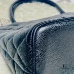 Chanel Medallion black caviar leather tote bag, view 12
