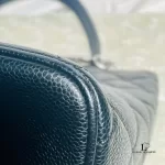 Chanel Medallion black caviar leather tote bag, view 16