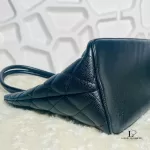 Chanel Medallion black caviar leather tote bag, view 7
