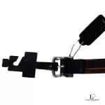 Coach ladies dark brown leather belt with silver buckle, unused, view 3