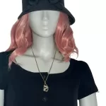 Pierre Cardin gold teardrop necklace with gems, view 6