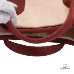 Hermes Sac de Plage Rond 30 beige canvas cabas bag, view 6