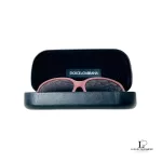 Pre-loved Dolce & Gabbana DG914S translucent pinkish brown sunglasses, front view – secondhand designer, NZ
