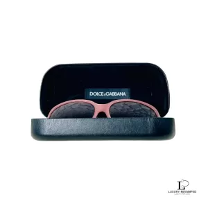 Pre-loved Dolce & Gabbana DG914S translucent pinkish brown sunglasses, front view – secondhand designer, NZ