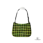 Coach wool and mohair mini shoulder bag with matching pouch, view 2