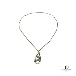 Pre-loved Pierre Cardin gold teardrop necklace with gems, front view – secondhand designer, NZ