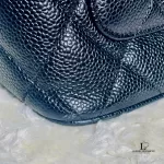 Chanel Medallion black caviar leather tote bag, view 17