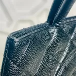 Chanel Medallion black caviar leather tote bag, view 11
