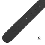 Balenciaga men's black printed logo full-grain leather belt, size 85, view 5