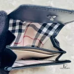 Burberry black soft leather coin purse belt purse, view 6