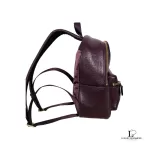 Coach maroon pebble leather mini backpack, view 3