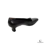 Salvatore Ferragamo chocolate brown calf leather heeled pumps, size US 5, view 8