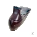 Salvatore Ferragamo chocolate brown calf leather heeled pumps, size US 5, view 9