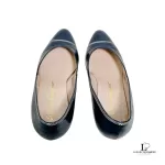 Salvatore Ferragamo Bekill midnight blue calf leather heeled pumps, size US 4.5, view 5