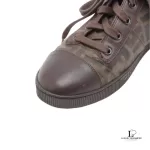 Fendi Zucca men's brown and black hi-top sneakers, size 5.5, view 5
